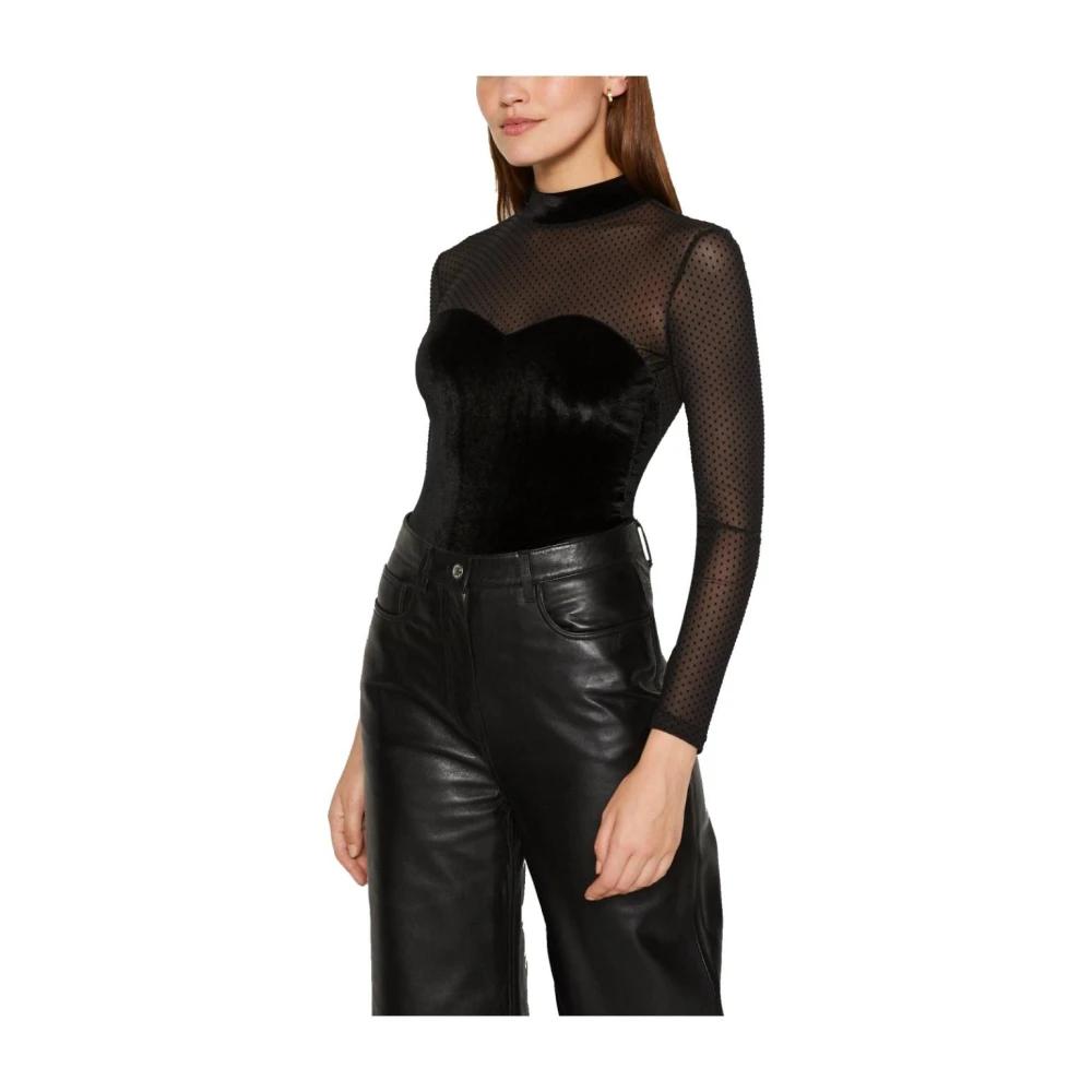 Top Bustier Noir à Franges Naf Naf - Viscose - Taille 36 - Style Ajusté