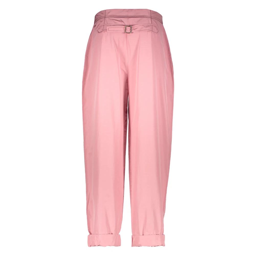 パンツ Bottega Veneta Pink Stretch Viscose Blend Pant BOTTEGA VENETA Checked crepe straight-leg pants | NET-A-PORTER