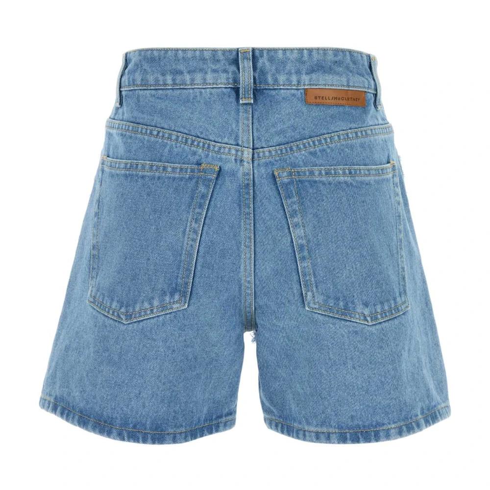 ショートパンツ STELLA MCCARTNEY Woman Short Denim 6D01073SPH06 4405 Stella McCartney Textured Denim Shorts | Blue | FARFETCH