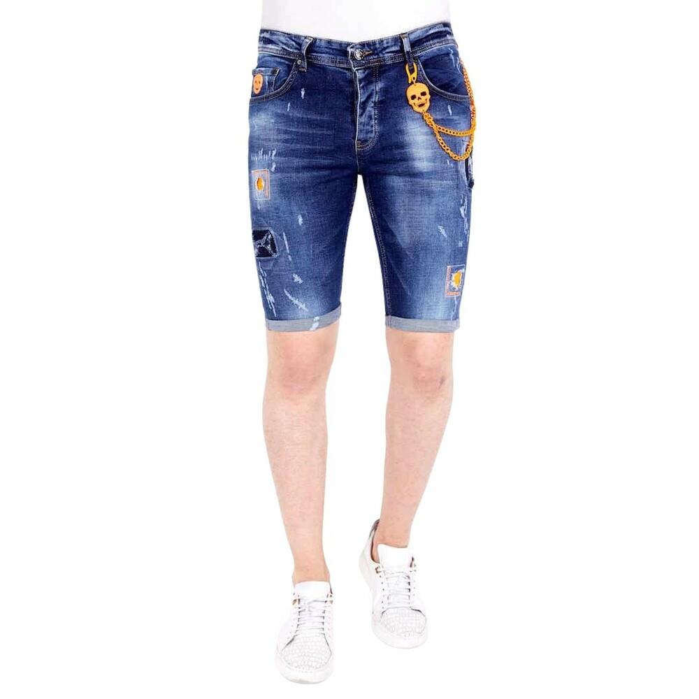 Exclusive korte broek met verfspatten Local Fanatic pour homme en coloris  Bleu - Lyst