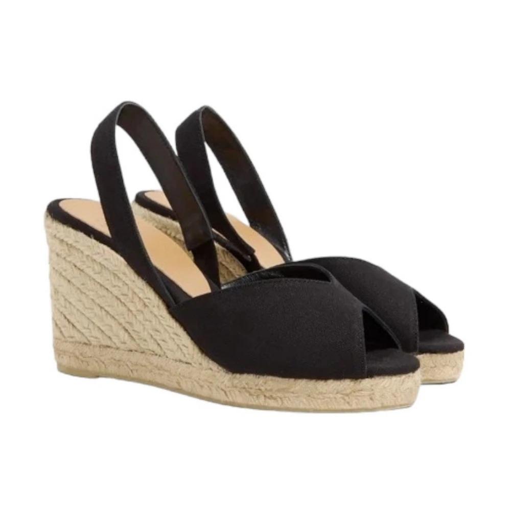 Castaner black wedges hot sale