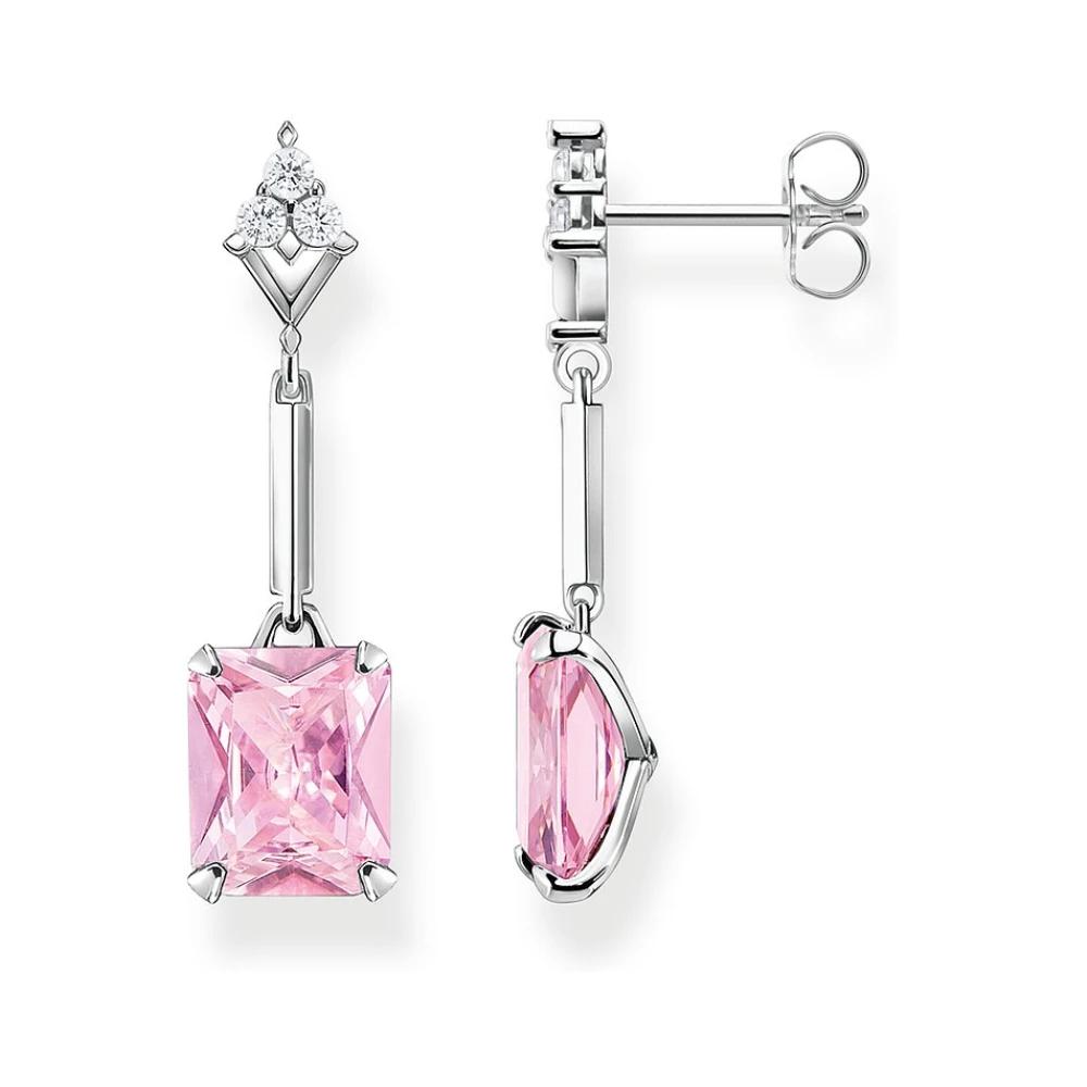 Thomas Sabo Ear Cuff Doppio Con Palline Oro In Argento 925