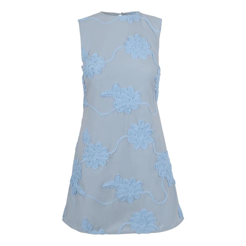 sachin and babi light blue dress Rotate Birger Christensen Strapless 3D Flower Mini Dress