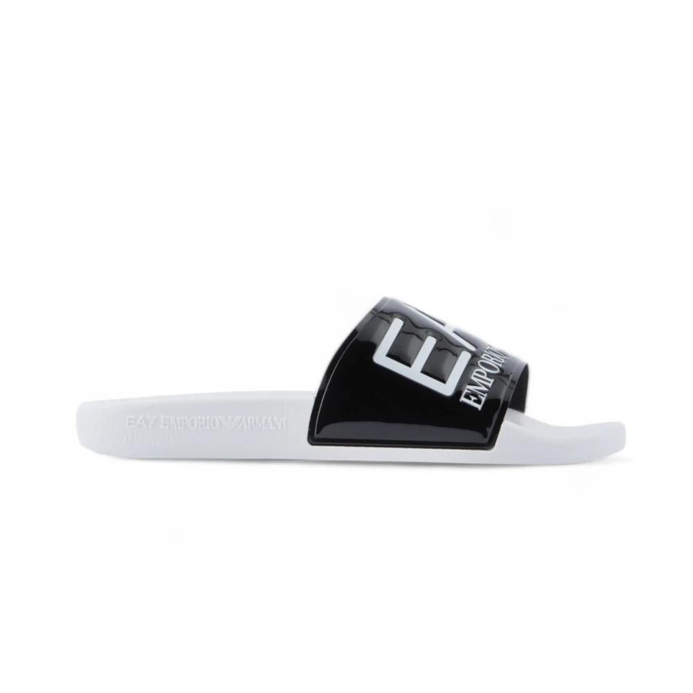 サンダル EA7 Sandals MEN'S EA7 EMPORIO ARMANI SLIDES SANDALS LOGO Shoes Beach