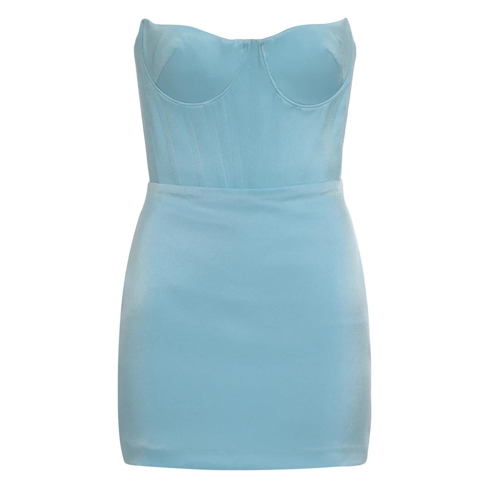 blue short formal dress A-Line V Neck Light Blue Short Homecoming Dresses Sky Blue / 00