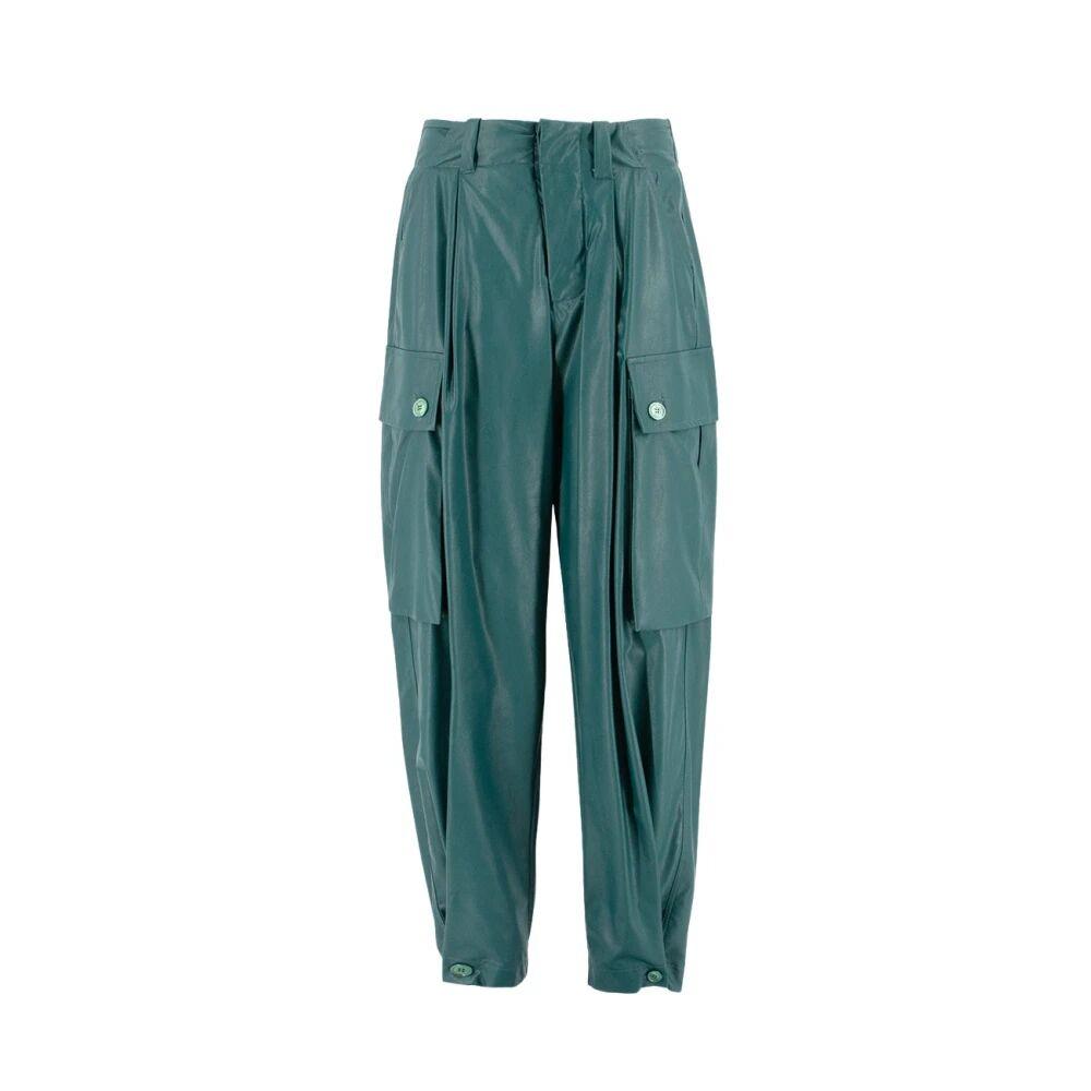 パンツ ERMANNO SCERVINO Dark green polyester pant Green Ermanno Scervino Pants for Women | Lyst