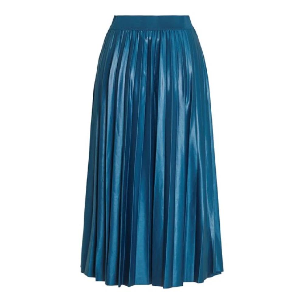 Vila Midi Skirts in Blue Lyst