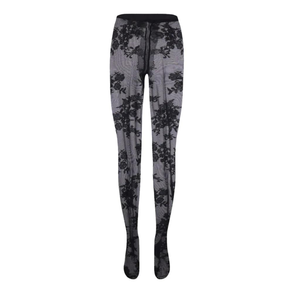 タイツ・ソックス VALENTINO GARAVANI LYCRA TIGHTS WITH FLORAL PATTERN タイツ・ソックス Valentino Garavani Lycra Tights With Floral