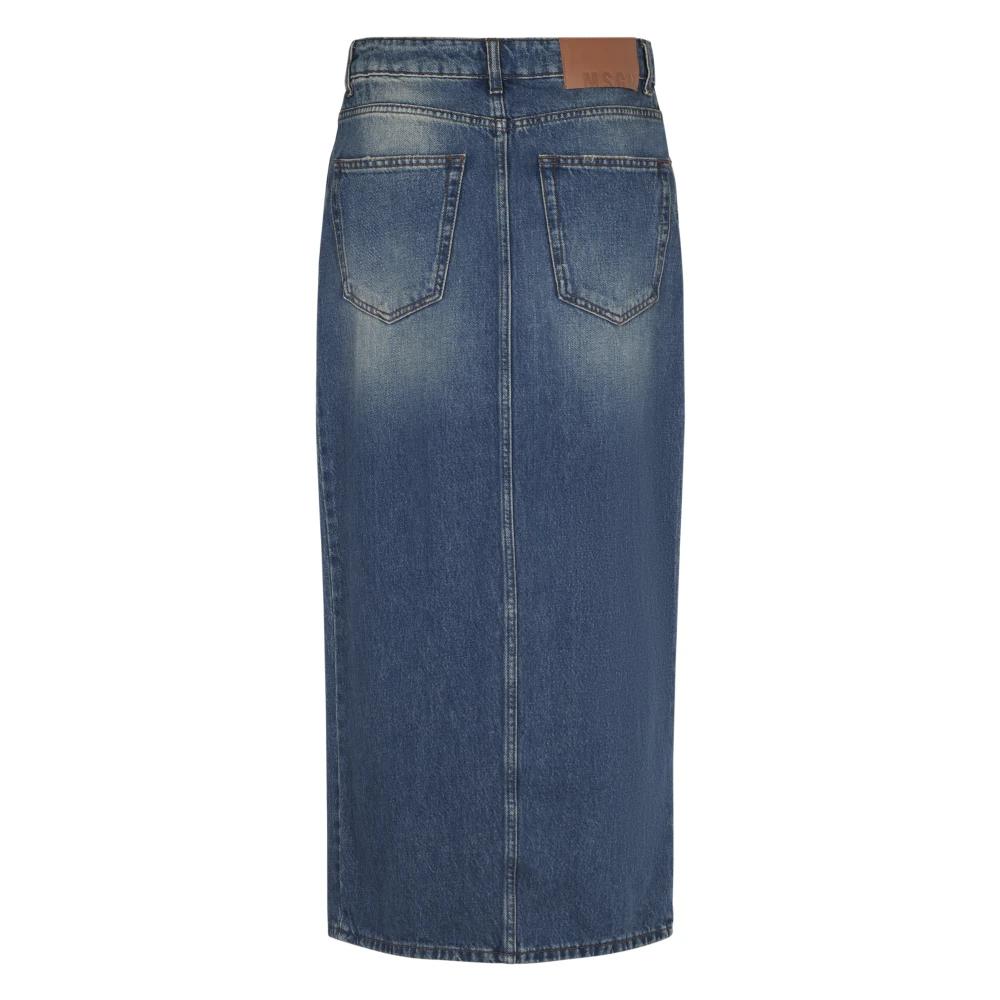 MSGM Denim Skirts for Women | Lyst