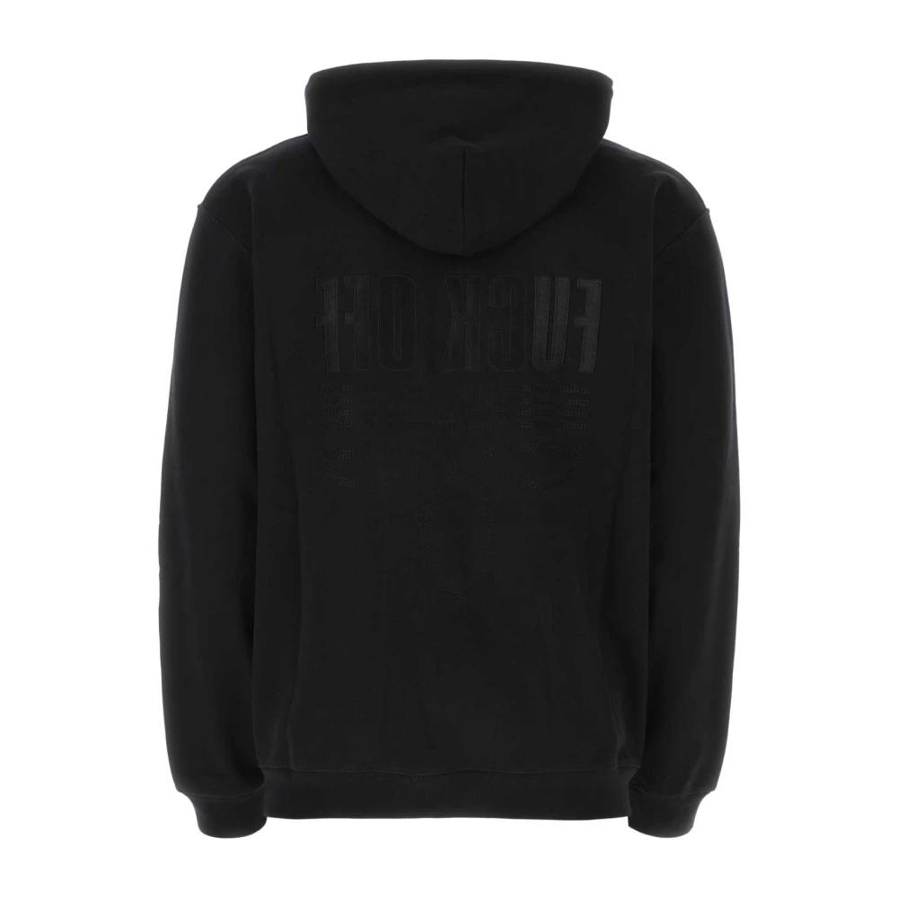 パーカー・フーディ VTMNTS Black cotton blend oversize sweatshirt VTMNTS Black Cotton Blend Sweatshirt | italist