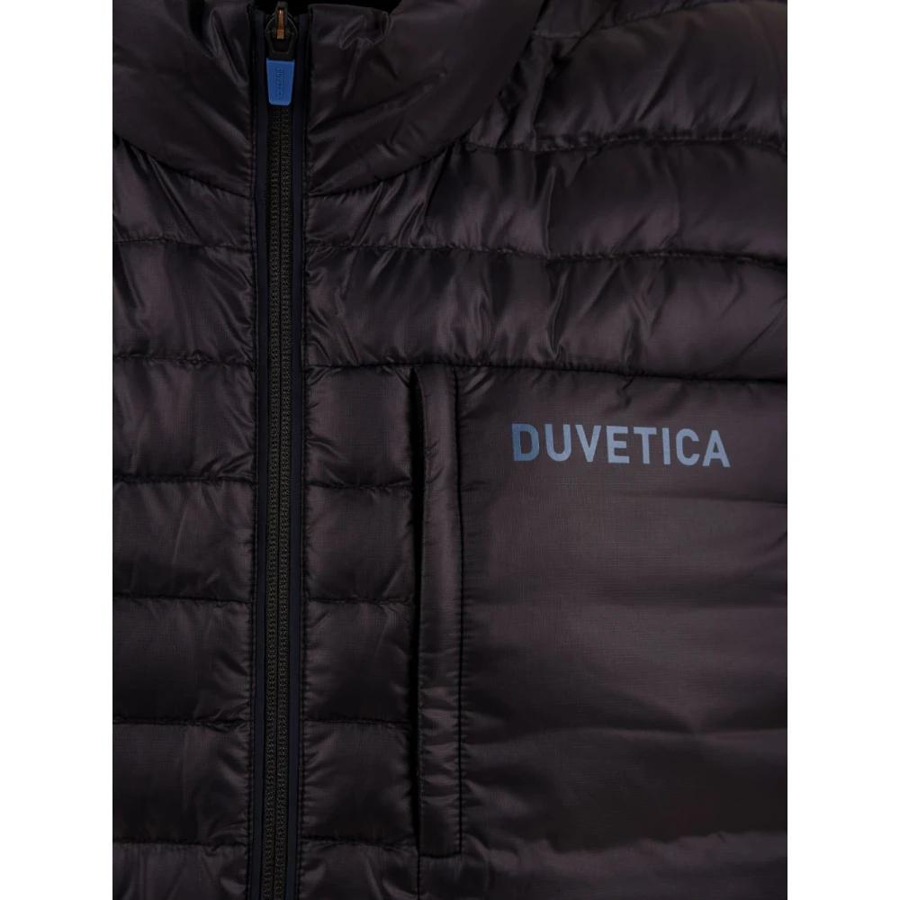 Gilet Duvetica in nylon imbottito in piuma d'oca con volant
