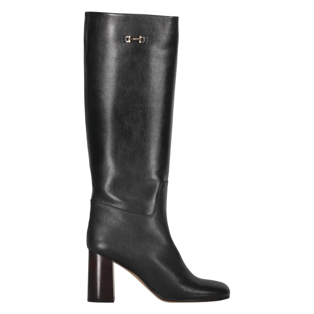 【送料&関税込】Ferragamo Leather Boots Ferragamo Torris knee-length Boots | Black | FARFETCH