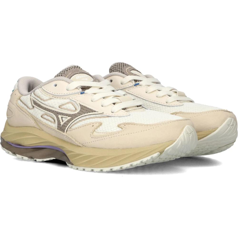 Mizuno Wave Rider Tenis 10 Premium Para Mujer En Plateado Y Blanco