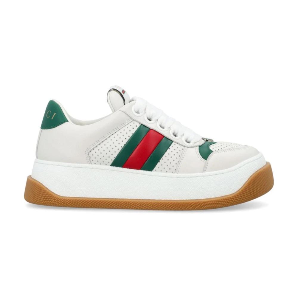 Gucci Screener Leather Sneakers in Blue Lyst