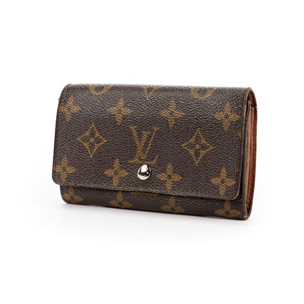 Louis Vuitton Porte-monnaie-portemonnee Met Rits in het Bruin - Lyst