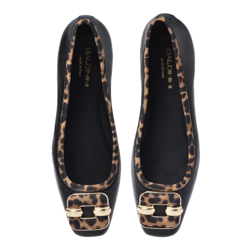 Ballerines En Cuir Lisse Baldinini - Pointure 38 - Noir - Plat - Neuf Sans Boîte
