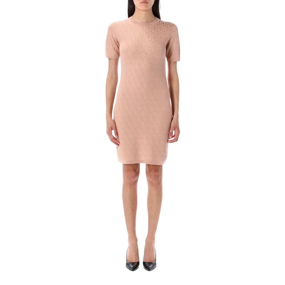 ワンピース FENDI DRESS (FDD093AWZS F1P2U) Black Patterned short sleeve dress Fendi - Fendi FF logo