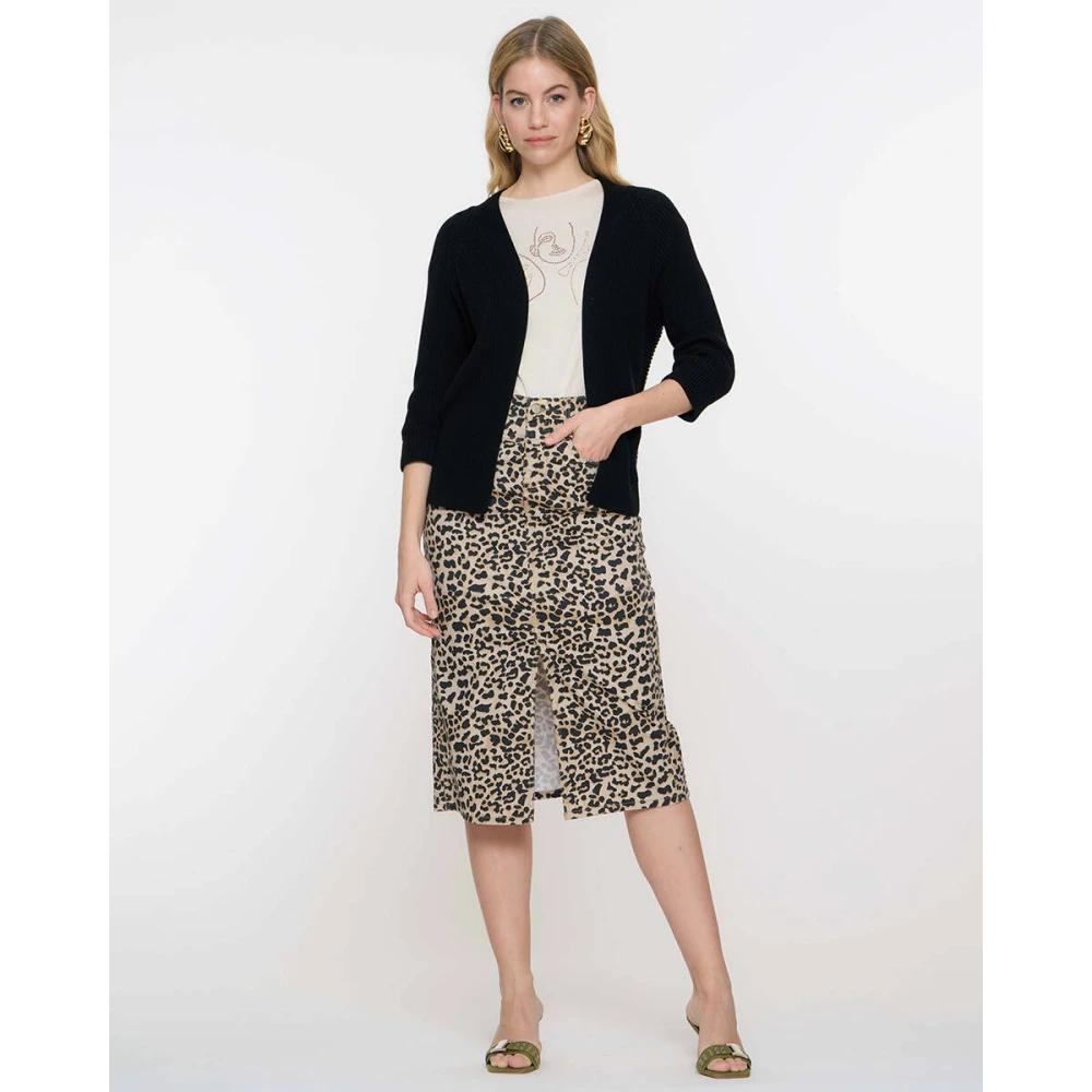 Geisha Midi Rok Luipaardprint Midi Luipaard Rokken Online Lage Prijs