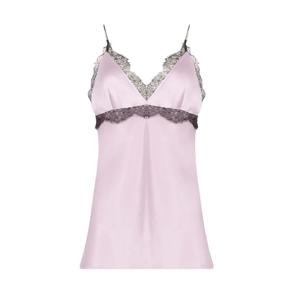 Chemisier Débardeur Plissé à Volants Nina Ricci - Rose Doux, Taille 40, Neuf Sans étiquettes