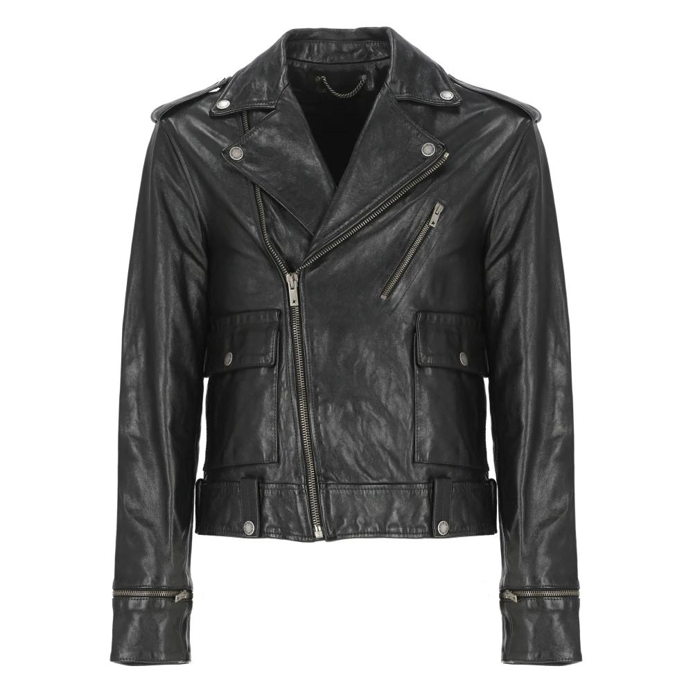 Golden goose レザージャケット Golden Goose - Distressed leather biker jacket Golden Goose