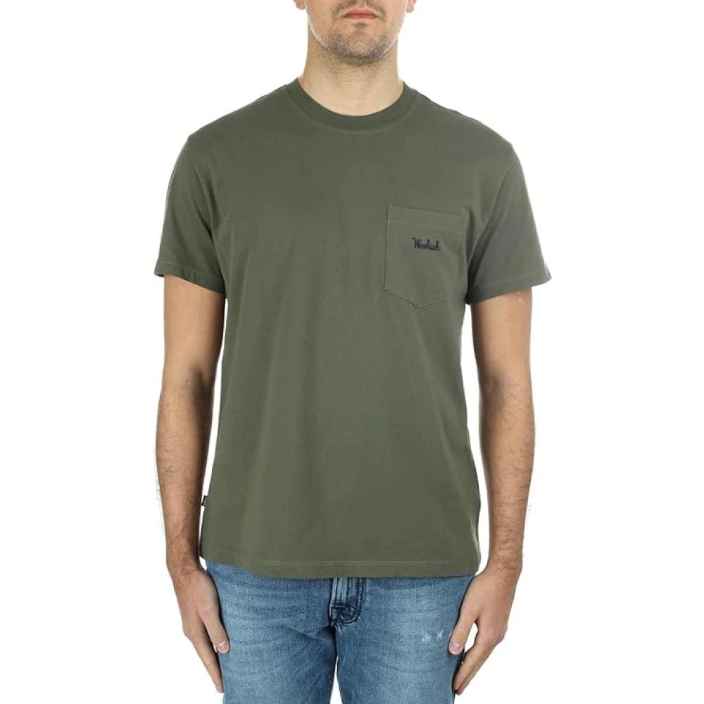 Woolrich|SHORT-SLEEVED ROUND NECK T-SHIRTS (Organic Cot Woolrich Short sleeve t-shirts for Men | Online Sale up to