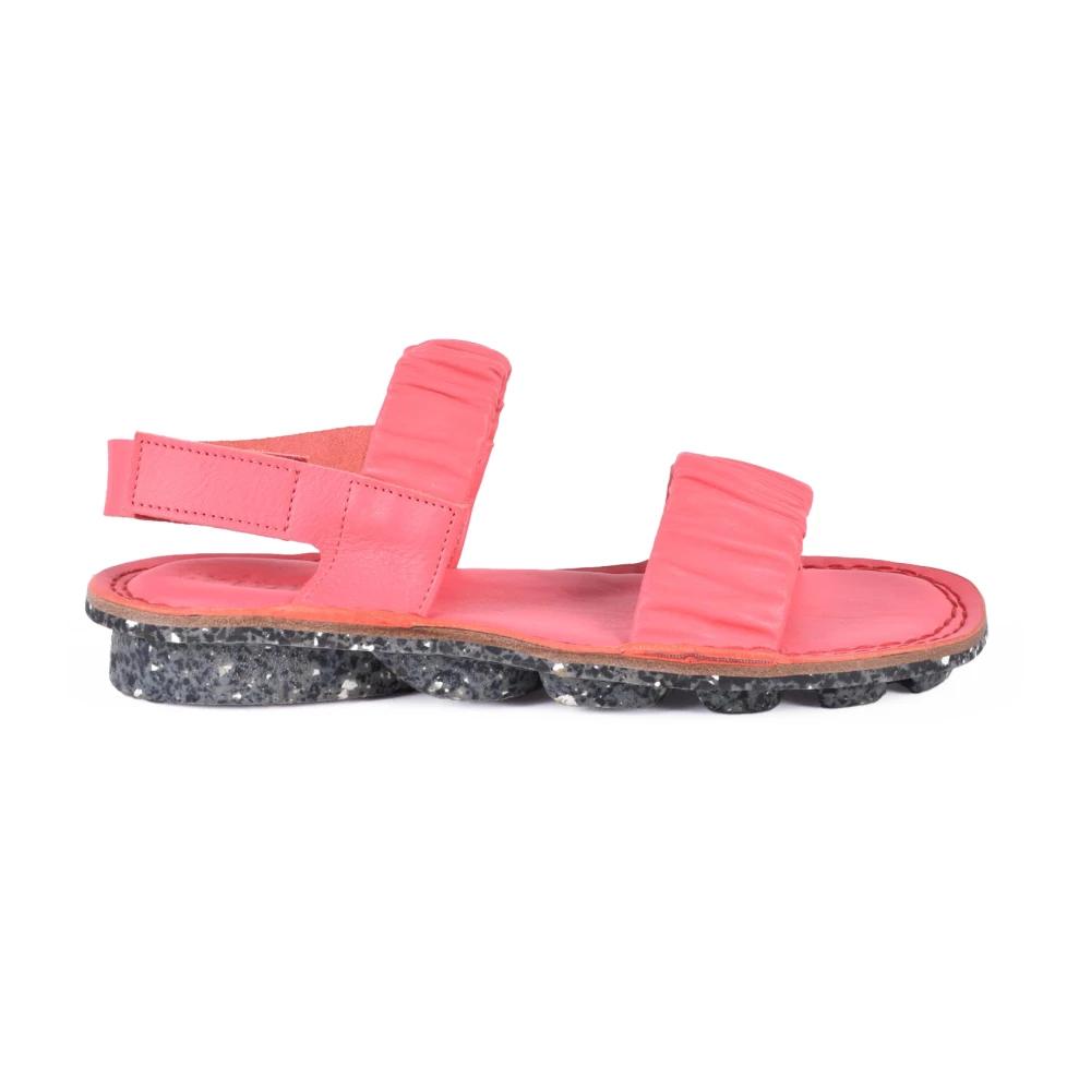 Trippen Sandali Rossi Bassi In Pelle Sandali Bassi Rosa Da Donna