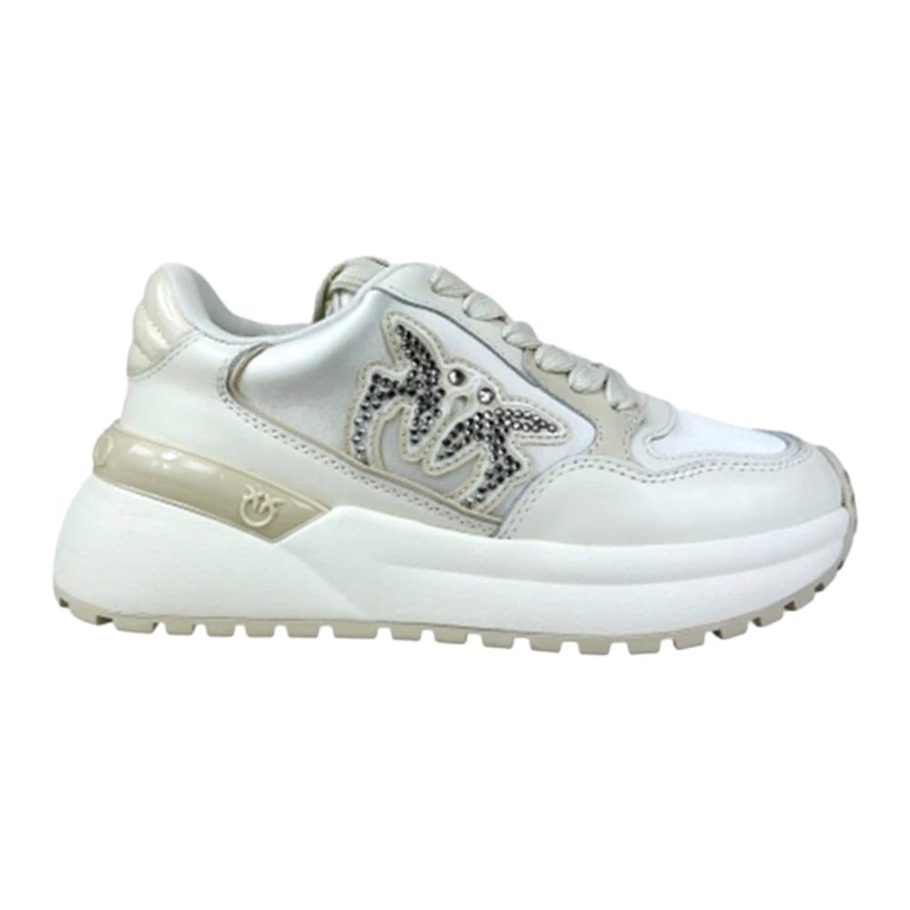 Zapatillas Brillantes Mujer Tenis Altos Pinko Glitter Mujer Azul