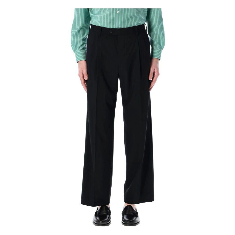 AURALEE Wide Trousers in Black for Men | Lyst
