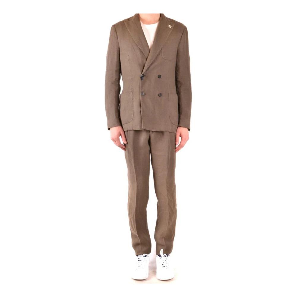 Lardini double-breasted suit - Brown