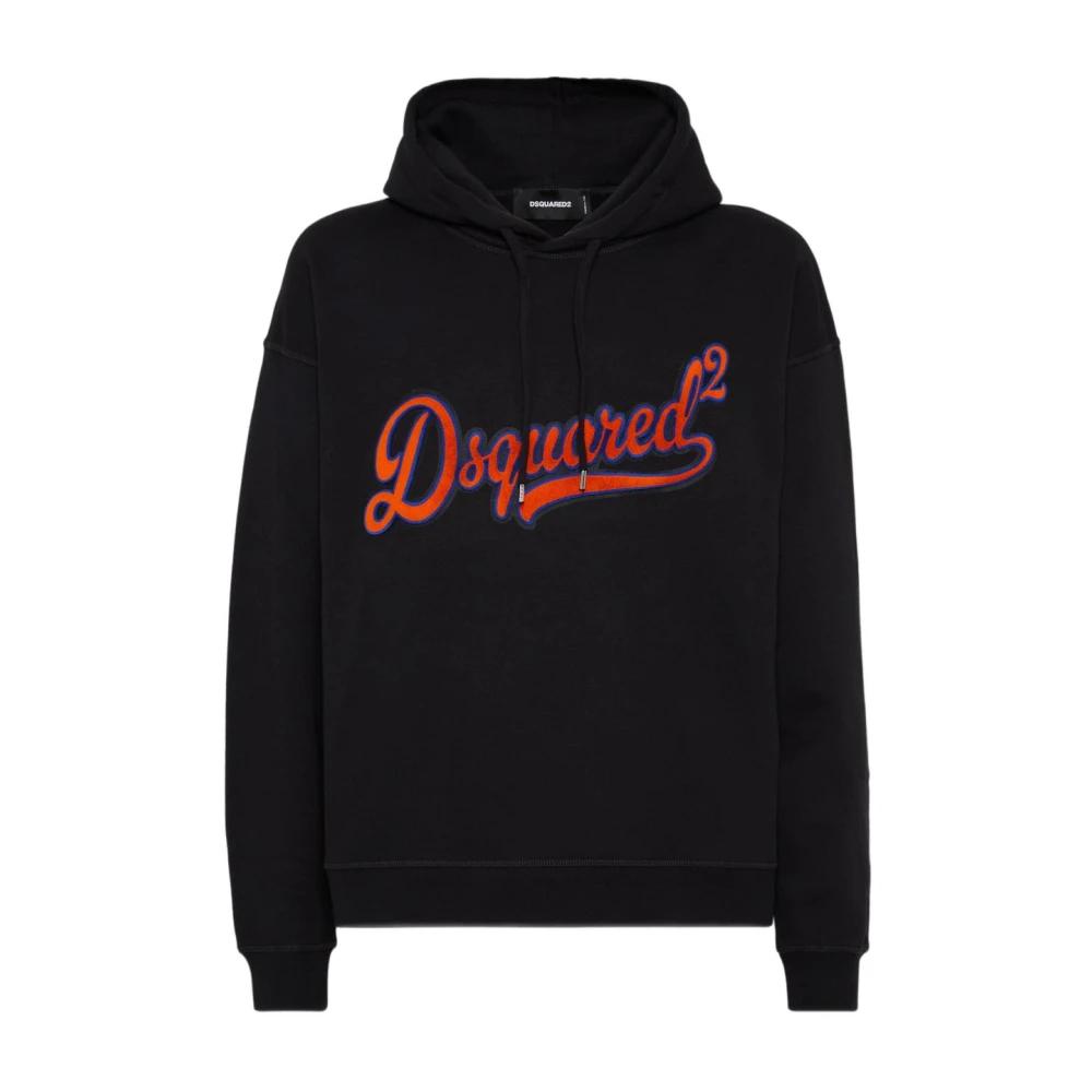 パーカー・フーディ Dsquared2 Logo-Print Black Cotton Hoodie Dsquared2 - Icon cotton hoodie black - The Corner
