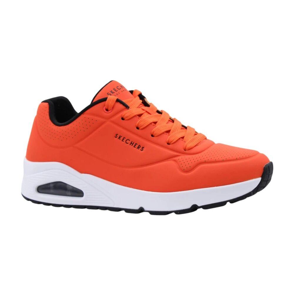 Skechers Mens Skechers Burst Hombre Naranja Zapatos En Rojo De