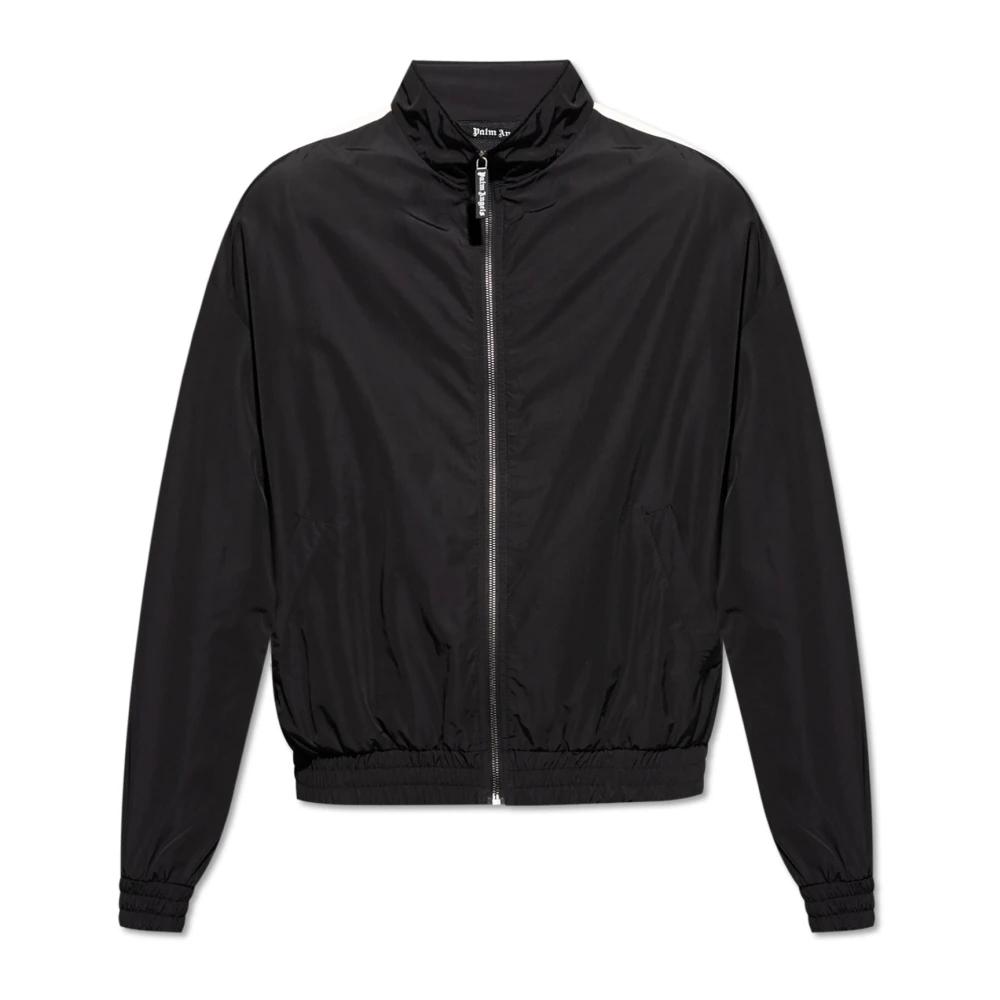 Palm Angels ウール ジップアップジャケット Palm Angels logo-embroidered zip-up Jacket | Black | FARFETCH