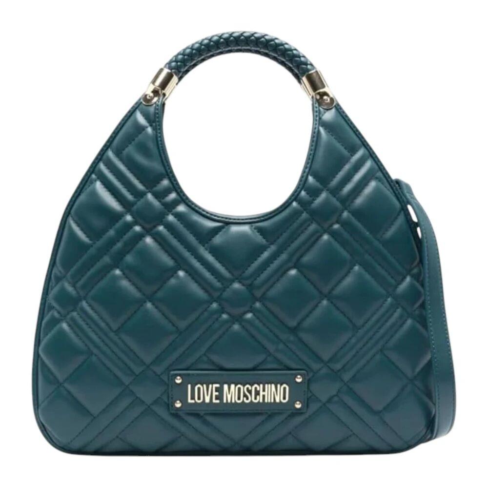 【関税&送料込】Love Moschino Bags Green Love Moschino Borsa Faux Leather Shoulder Bag