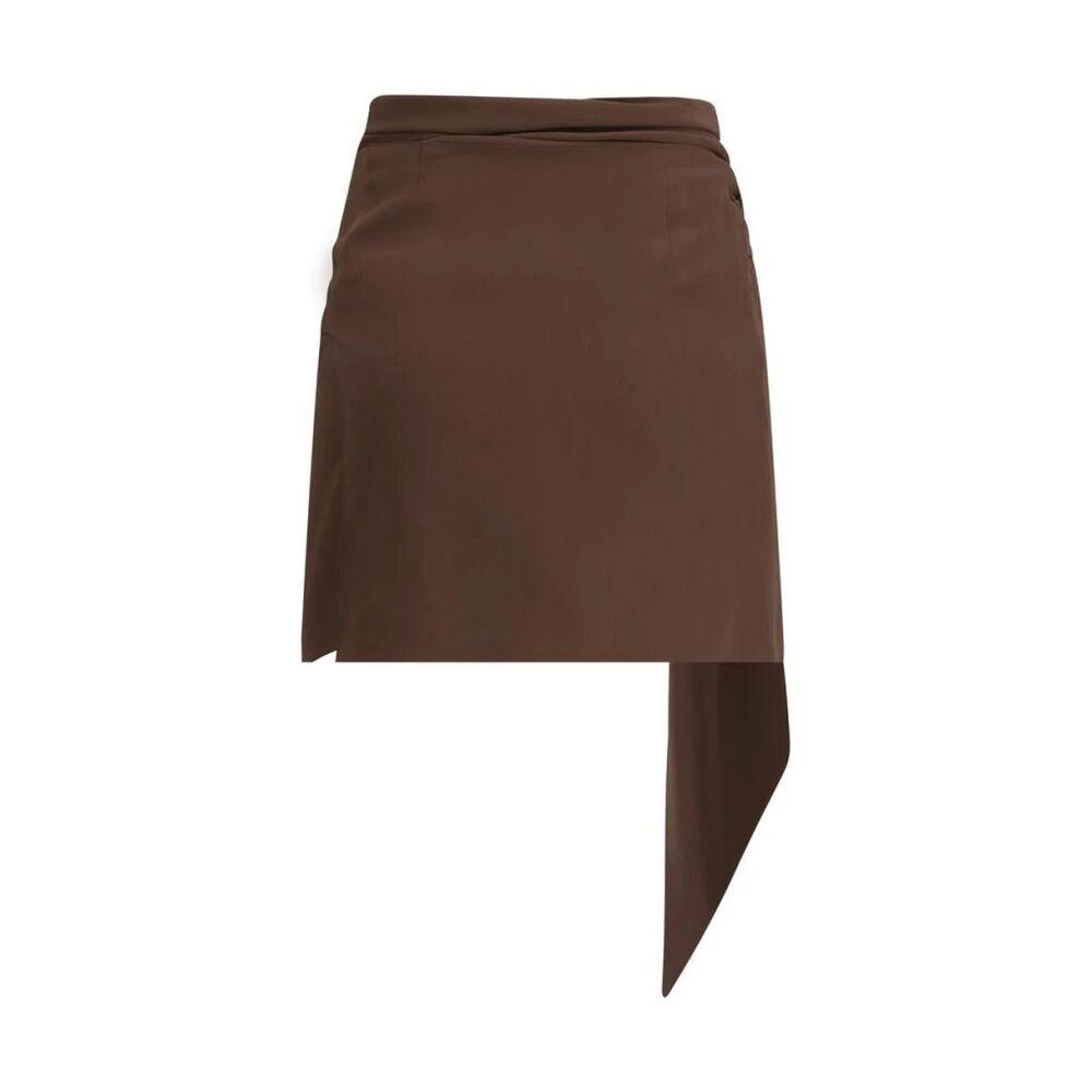 スカート PRADA Brown Crepe Mini Skirt Prada Brown Crepe Mini Skirt | italist