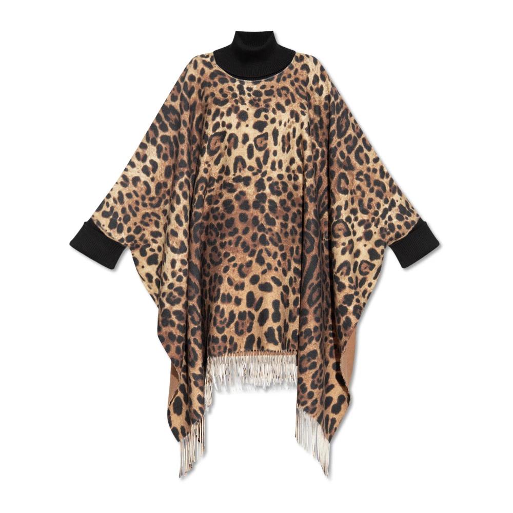 ポンチョ・ケープ Dolce & Gabbana Jacquard logo poncho (FXV08TJCVZM B0143) Jacquard logo poncho DOLCE & GABBANA FXV08TJCVZM B0143