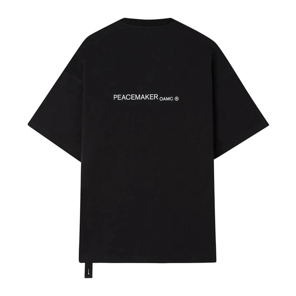 Tシャツ・カットソー OAMC Rings Graphic Print Short Sleeve T-Shirt Midnight Blue Buy Back Patch Print Oversized T-Shirt Navy Blue For Men