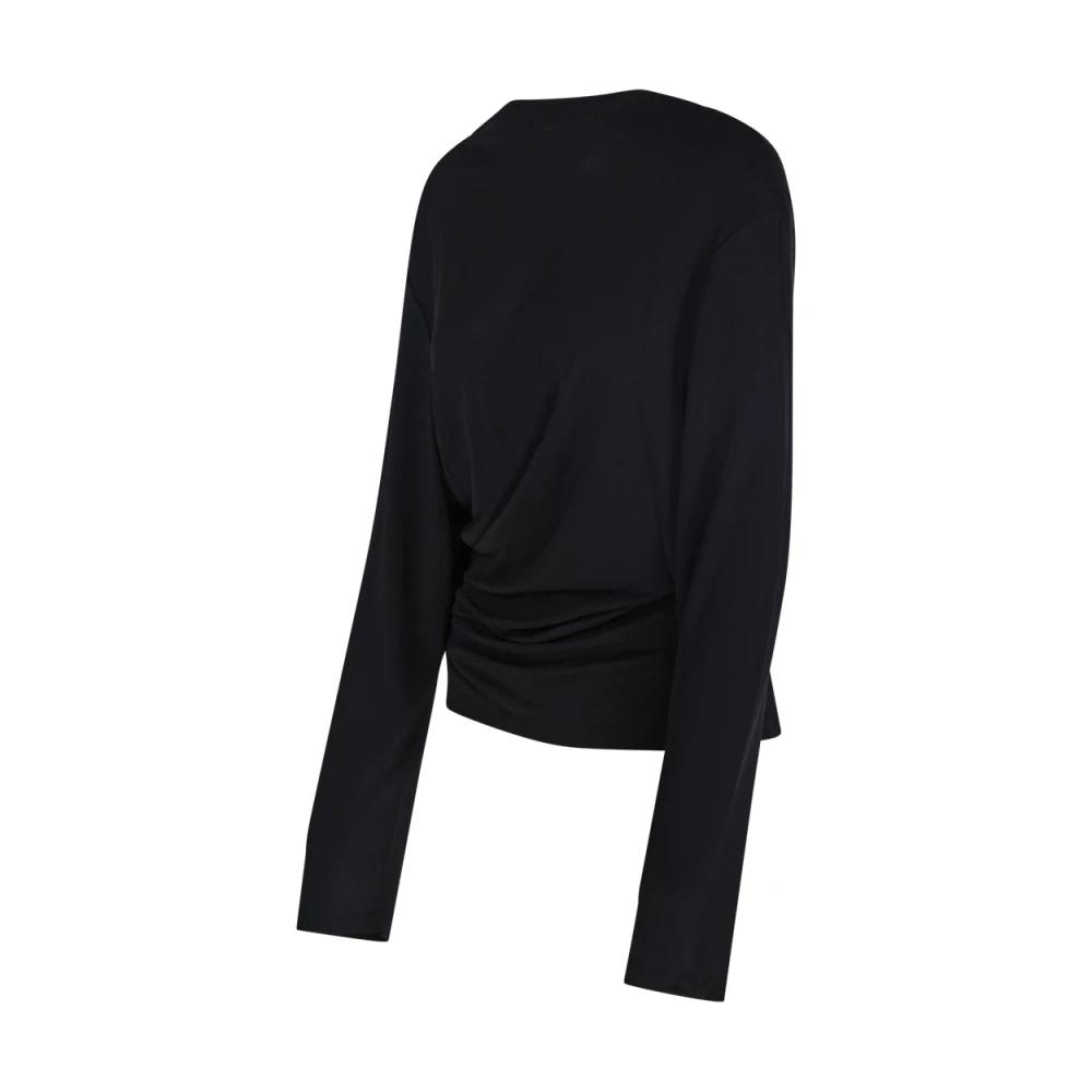 Tシャツ・カットソー JACQUEMUS Women Tops 251TO1222381990 Black Tシャツ・カットソー JACQUEMUS Women Tops 251TO1222381990