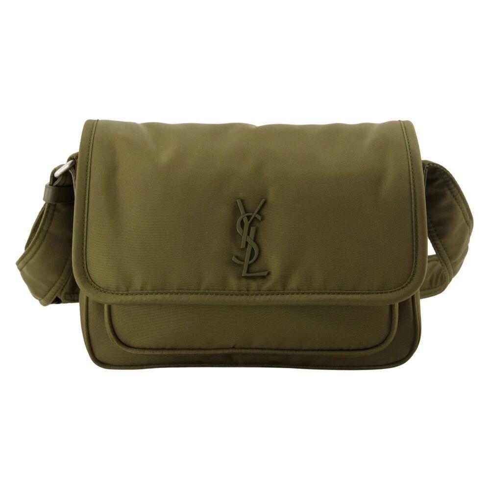 ショルダーバッグ Saint Laurent Crossbody Bags Men Fabric Green Saint Laurent Crossbody Bags Men Fabric Green/Military Green
