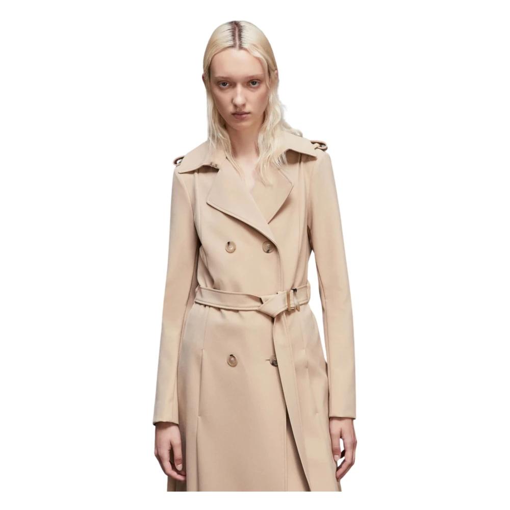 Patrizia Pepe Belted Coats in Natural Lyst UK