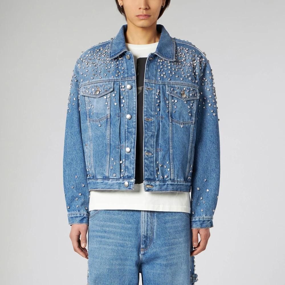 1989 STUDIO デニムジャケット Denim Trucker Jacket Crystals Blu – 1989 STUDIO