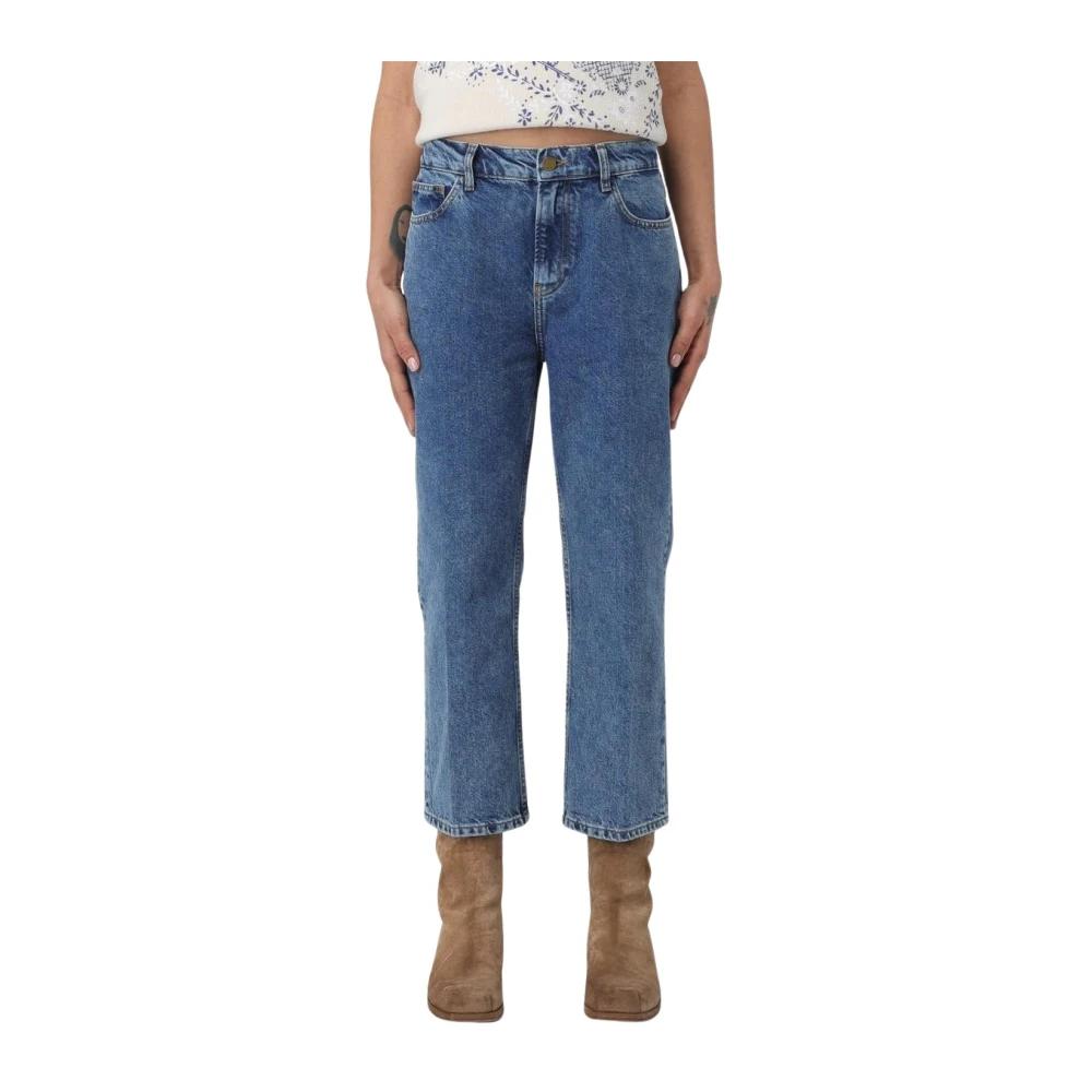 デニム・ジーパン Philosophy Di Lorenzo Serafini High-Waisted Straight-Leg Philosophy di Lorenzo Serafini Women's Denim Trousers - Blue
