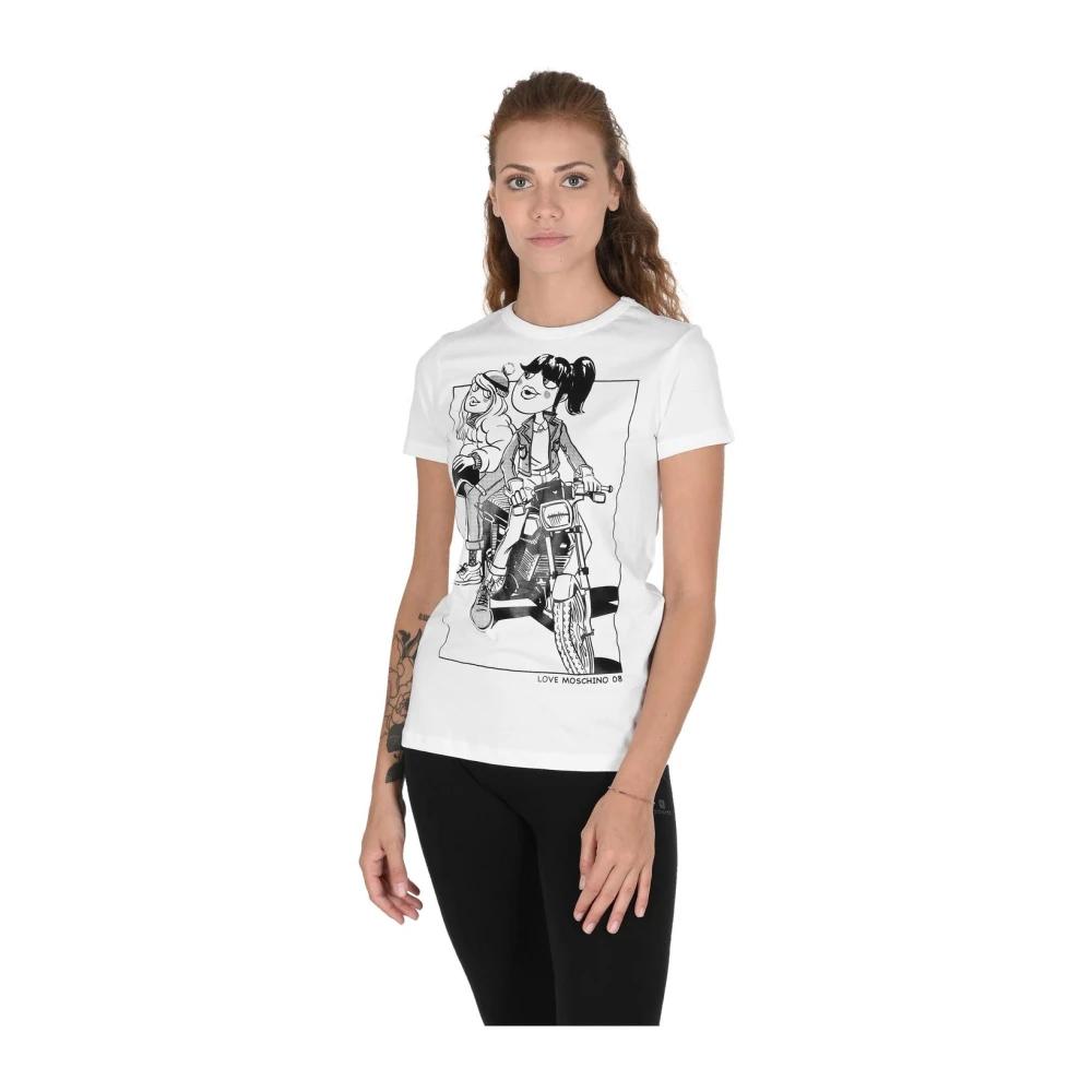 love moschino tシャツ LOVE MOSCHINO ESTABLISHED 2008 PRINT T SHIRT-WHITE. | eBay