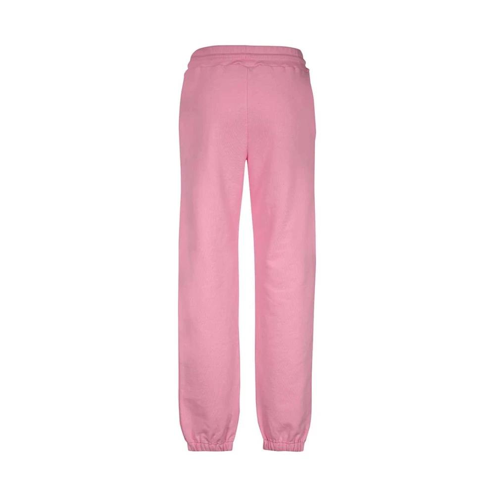 パンツ MSGM Woman Pants Pink 3641MDP05247010 12 MSGM ロゴウエスト テーパードパンツ | ピンク | FARFETCH JP