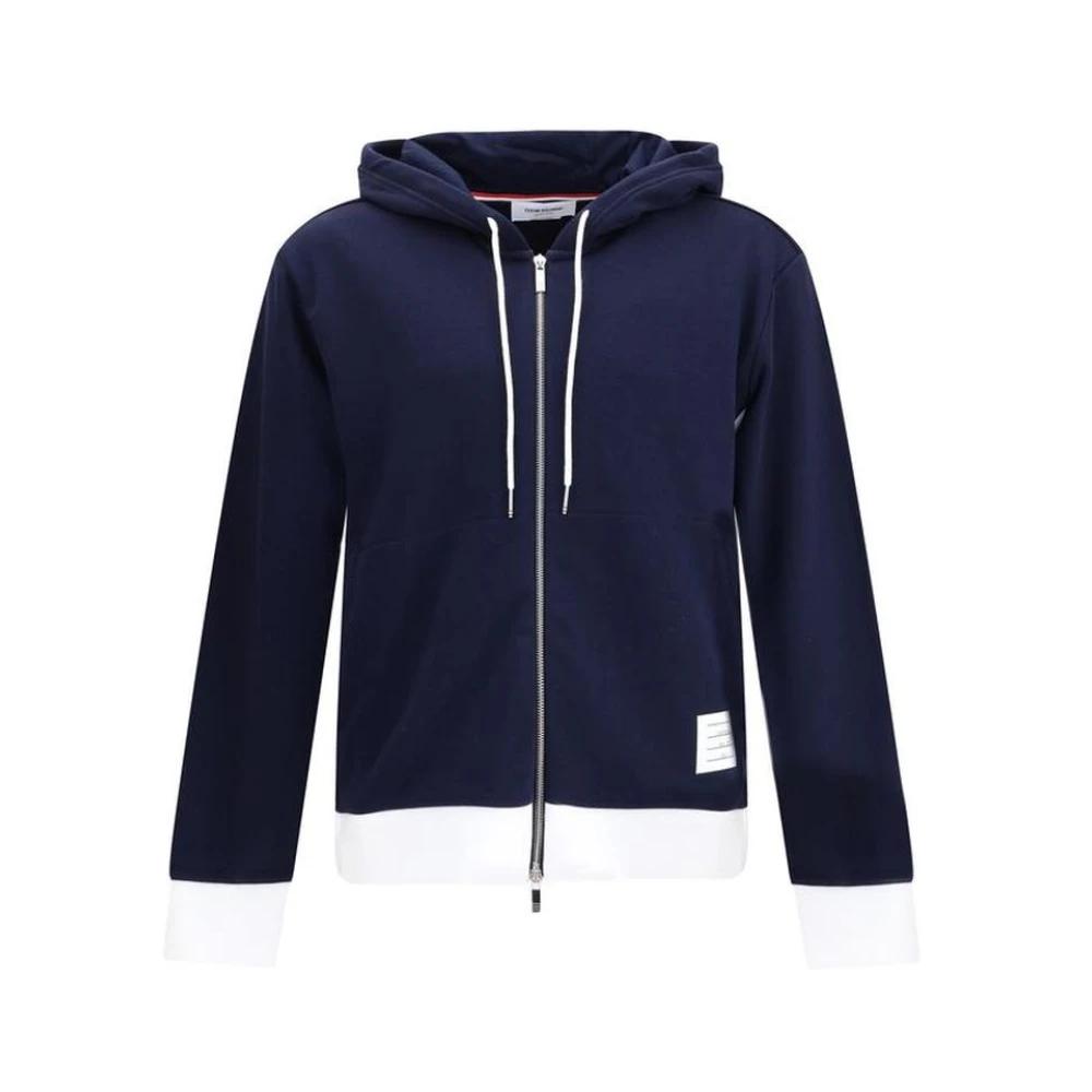 【関税&送料込】Thom Browne Felpa Con Cappuccio Cotton Ottoman 4 Bar Zip Hoodie | Thom Browne