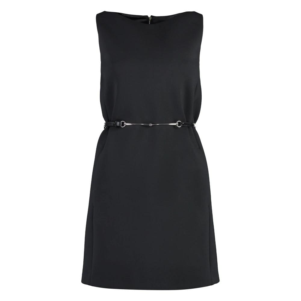 ワンピース Gucci Black Crepe Mini Dress Gucci Crepe Mini Dress in Black | Lyst