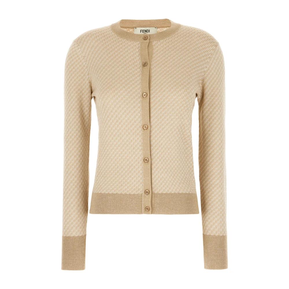 【送料&関税込】Fendi Cappuccino Cashmere Cardigan Fendi Cappuccino Cashmere Cardigan Luxury 100% Cashmere