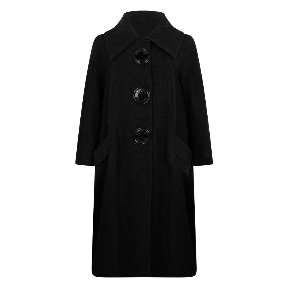 Moschino ブラック ロングコート Moschino Long coats and winter coats for Women | Online Sale up to