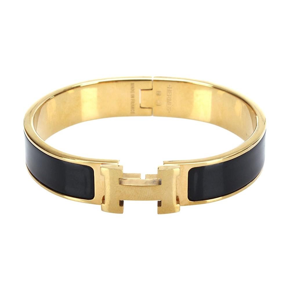 Hermès Clic Clac H Armband in het Zwart | Lyst BE