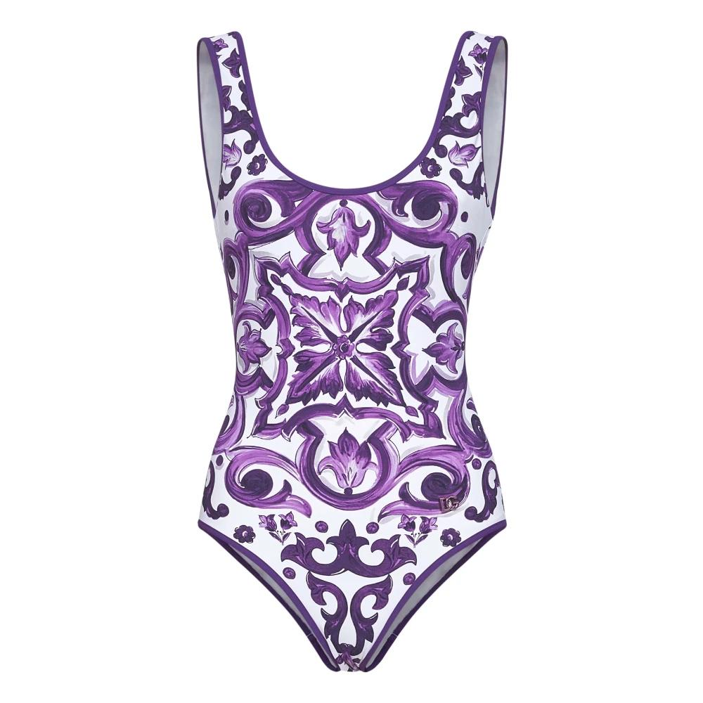 【関税＆送料込み】Dolce & Gabbana Multicolor One-Piece Swi Dolce & Gabbana Carretto-print one-piece Swimsuit | Red