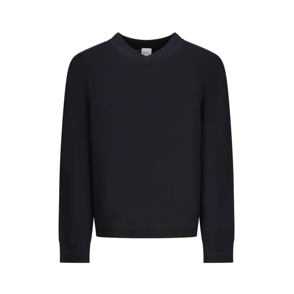 Pull Paul Smith Homme - Col V Gris - Taille M - Coton Et Cachemire - Occasion Très Bon état